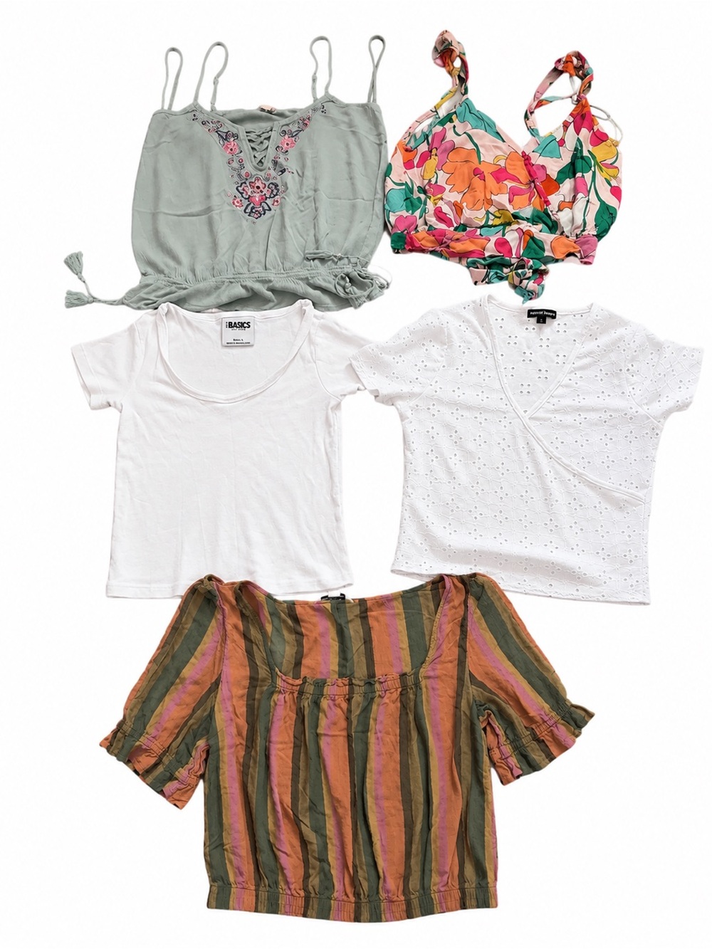 Bundle 5 Tops Size M/S-M American Eagle, Wearever, Aeropostale,Metaki,Summer